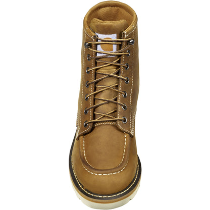 Carhartt Women's 6" Steel Toe Waterproof Wedge Work Boot - Brown - FW6225-W - Overlook Boots