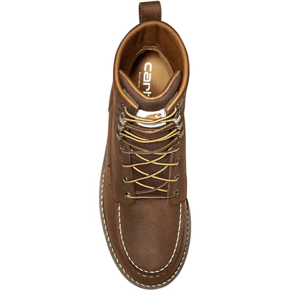 Carhartt Men's 8" Waterproof Soft Toe Wedge Work Boot - Dark Brown - FW8095-M - Overlook Boots