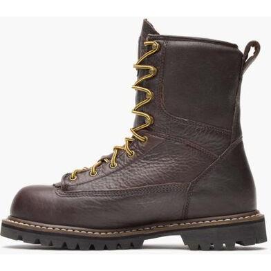 Georgia Men's Logger 8" Steel Toe Waterproof Lace-To-Toe Work Boot- Chocolate- G103 - Overlook Boots