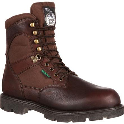 Georgia Men's Homeland 8" Waterproof Insulated Work Boot - Brown - G109 8 / Medium / Brown - Overlook Boots