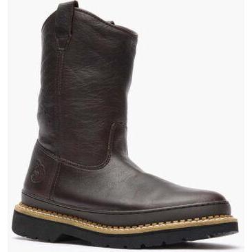 Georgia Men's Giant 11" Wellington Pull On Work Boot -Brown- G4274 6.5 / Medium / Brown - Overlook Boots