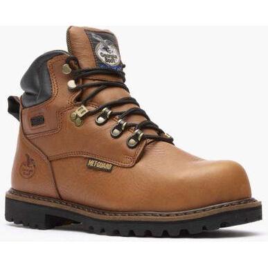 Georgia Men's Hammer 6" Steel Toe MG Work Boot -Brown- G6315 8 / Medium / Dark Brown - Overlook Boots