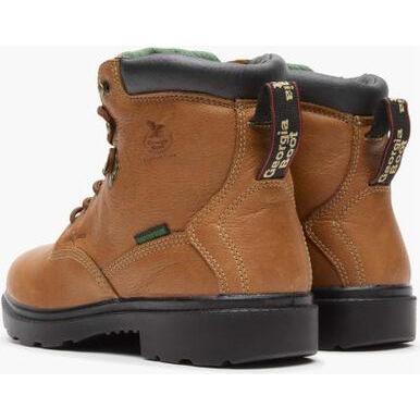 Georgia Men's Farm And Ranch 6" Soft Toe Waterproof Work Boot -Brown- G6503 - Overlook Boots
