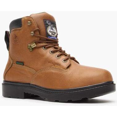Georgia Men's Farm And Ranch 6" Soft Toe Waterproof Work Boot -Brown- G6503 7 / Medium / Brown - Overlook Boots