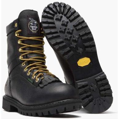 Georgia Men's Lace To Toe 8" Waterproof Work Boot - Black - G8010 - Overlook Boots