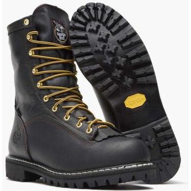 Georgia Men's Lace To Gore-Tex 8" Soft Toe Waterproof 200G Ins Work Boot- Black- G8040 - Overlook Boots