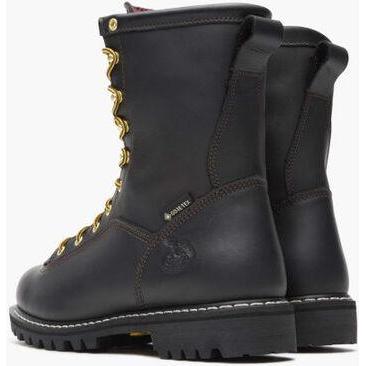 Georgia Men's Lace To Gore-Tex 8" Soft Toe Waterproof 200G Ins Work Boot- Black- G8040 - Overlook Boots
