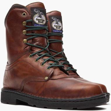 Georgia Men's Eagle Light 8" Slip Resistant Work Boot -Wildwood- G8083 - Overlook Boots