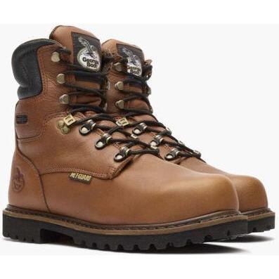 Georgia Men's Hammer 6" Steel Internal Metguard Work Boot -Brown- G8315 - Overlook Boots