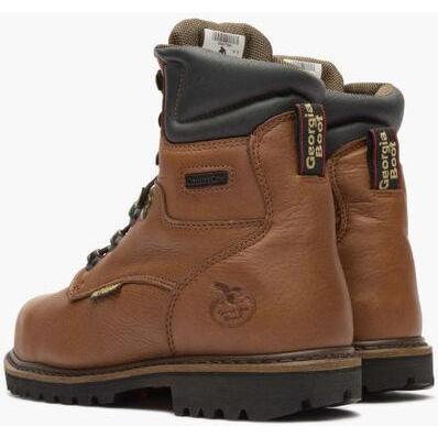 Georgia Men's Hammer 6" Steel Internal Metguard Work Boot -Brown- G8315 - Overlook Boots