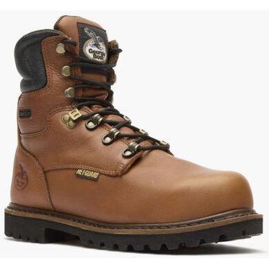 Georgia Men's Hammer 6" Steel Internal Metguard Work Boot -Brown- G8315 8 / Medium / Brown - Overlook Boots