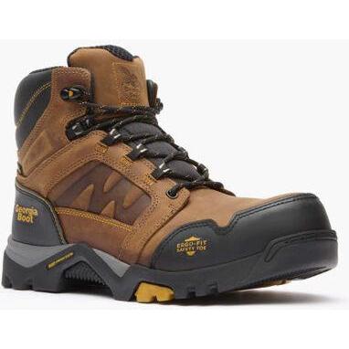 Georgia Men's Amplitude 6" Composite Toe Waterproof Work Boot - GB00129 8 / Medium / Brown - Overlook Boots