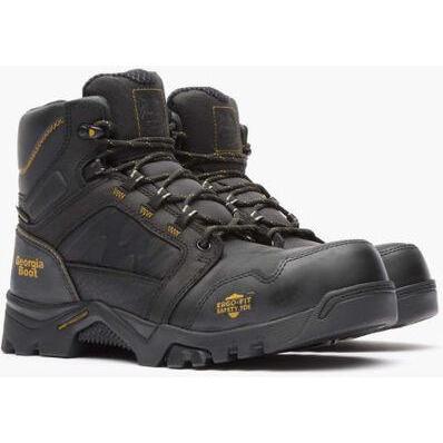 Georgia Men's Amplitude 6" Composite Toe Waterproof Work Boot- Black- GB00130 - Overlook Boots