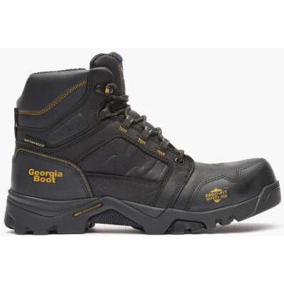 Georgia Men's Amplitude 6" Composite Toe Waterproof Work Boot- Black- GB00130 - Overlook Boots