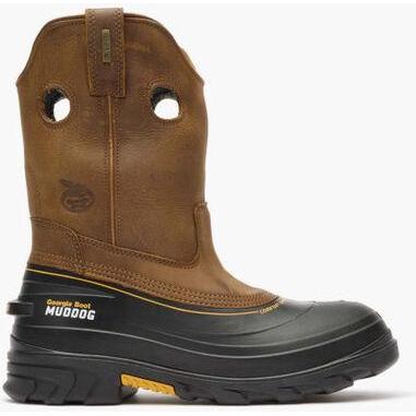 Georgia Men's Muddog 11" Composite Toe Waterproof Wellington Work Boot- Gold- GB00243 - Overlook Boots