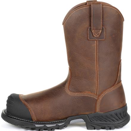 Georgia Men's Rumbler 10" Composite Toe Waterproof Pull-On Work Boot-Brown- GB00286 - Overlook Boots