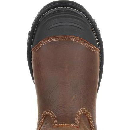 Georgia Men's Rumbler 10" Composite Toe Waterproof Pull-On Work Boot-Brown- GB00286 - Overlook Boots