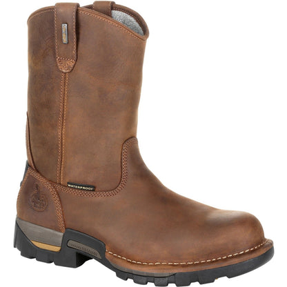Georgia Men's Eagle One 10" Soft Toe Waterproof Work Boot - Brown - GB00314 8 / Medium / Brown - Overlook Boots
