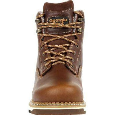 Georgia Men's Amped Lightweight Wedge Steel Toe WaterproofWork Boot - Brown - GB00351 - Overlook Boots