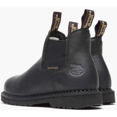 Georgia Men's Giant 6" Waterproof Slip Resistant Chelsea Work Boot -Black- GB00376 - Overlook Boots