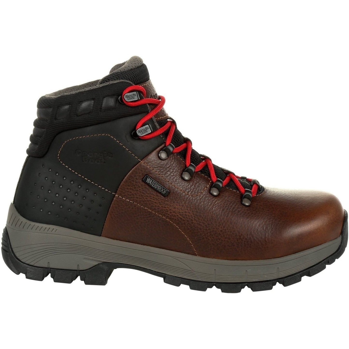 Georgia Men's Eagle Trail 6" Alloy Toe Waterproof Hiker Work Boot - Brown - GB00397 - Overlook Boots