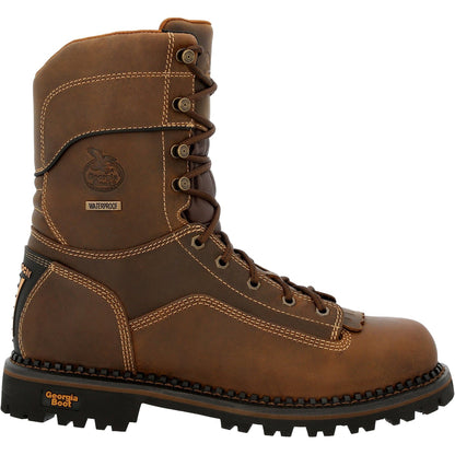 Georgia Men's Amped Lightweight Low Heel Logger 9" Composite Toe Waterproof Work Boot- GB00473 - Overlook Boots