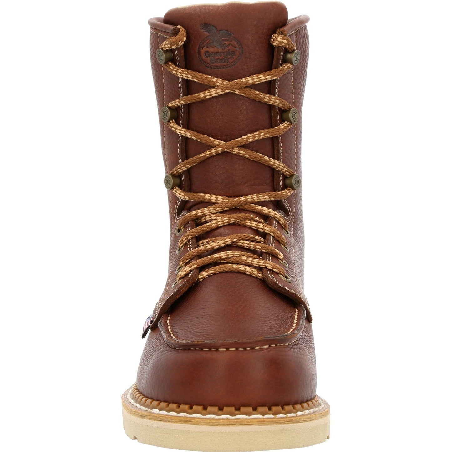 Georgia Men's Wedge 8" Moc Toe USA Made Work Boot - Brown - GB00480  - Overlook Boots