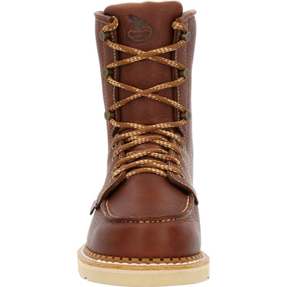 Georgia Men's Wedge 8" Moc Toe USA Made Work Boot - Brown - GB00480  - Overlook Boots