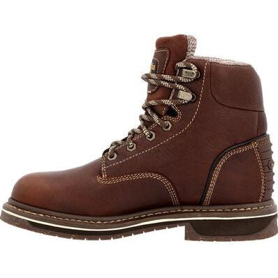 Georgia Women's Amp Lt Edge 6" Waterproof Alloy Toe Work Boot -Brown- GB00515 - Overlook Boots