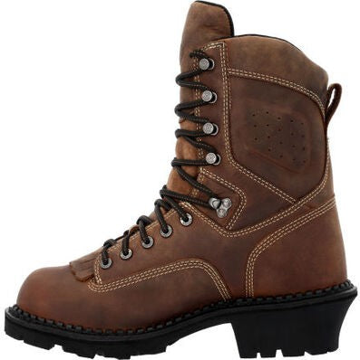 Georgia Men's USA 9" Soft Toe Waterproof Logger Work Boot- Horse- GB00539 - Overlook Boots