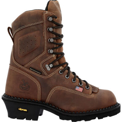 Georgia Men's USA 9" Soft Toe Waterproof Logger Work Boot- Horse- GB00539 - Overlook Boots