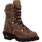 Georgia Men's USA 9" Soft Toe Waterproof Logger Work Boot- Horse- GB00539 8 / Medium / Brown - Overlook Boots