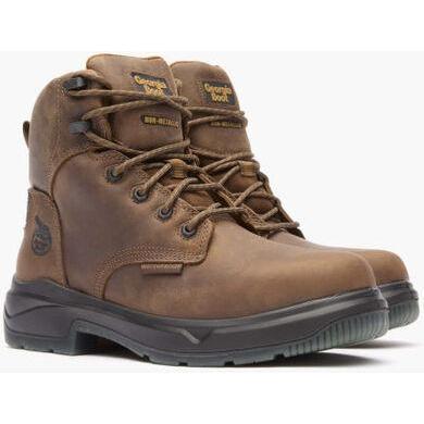 Georgia Men's Flxpoint Ultra 6" Soft Toe Waterproof Work Boot- Black/Brown- GB00551 - Overlook Boots