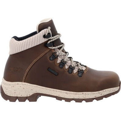 Georgia Women's Eagle Trail 5" Waterproof Alloy Toe Hiker Boot -Brown- GB00556 6 / Medium / Brown - Overlook Boots