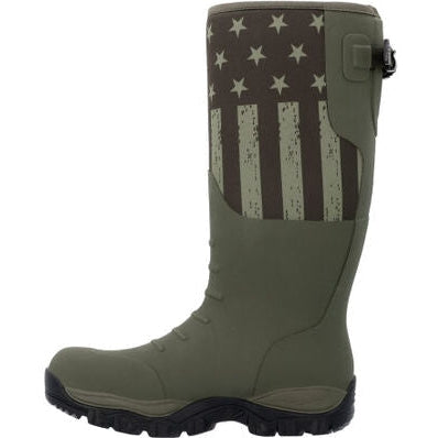 Georgia Men's Gbr Rubber 16" Waterproof Pull On Work Boot -Dark Green- GB00559 - Overlook Boots