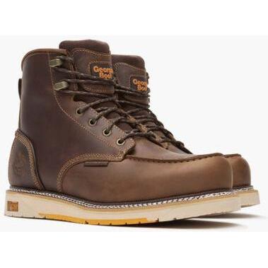 Georgia Men's Amp Lt Wedge 6" Composite Toe Waterproof Work Boot -Brown- GB00592