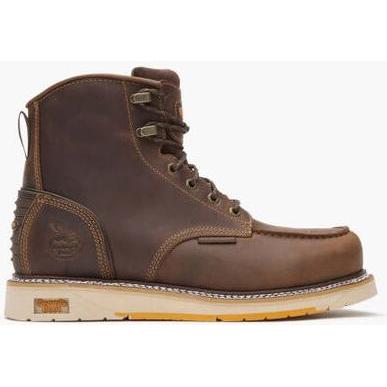 Georgia Men's Amp Lt Wedge 6" Composite Toe Waterproof Work Boot -Brown- GB00592