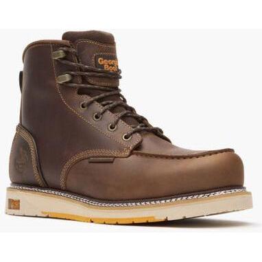 Georgia Men's Amp Lt Wedge 6" Composite Toe Waterproof Work Boot -Brown- GB00592