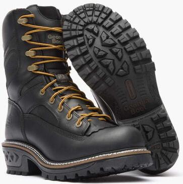 Georgia Men's Ltx Logger 9" Soft Toe Waterproof Work Boot -Black- GB00618
