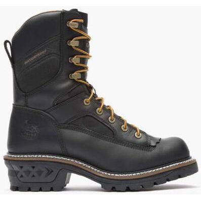 Georgia Men's Ltx Logger 9" Soft Toe Waterproof Work Boot -Black- GB00618