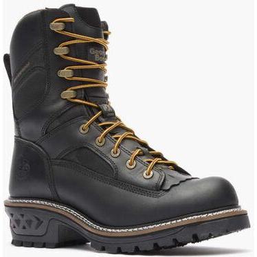 Georgia Men's Ltx Logger 9" Soft Toe Waterproof Work Boot -Black- GB00618