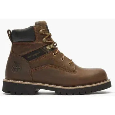 Georgia Men's Core 37 6" Waterproof Slip Resistant Work Boot -Brown- GB00635