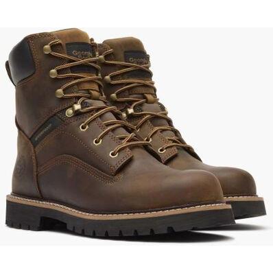 Georgia Men's Core 37 8" Waterproof Slip Resistant Work Boot -Brown- GB00637 - Overlook Boots