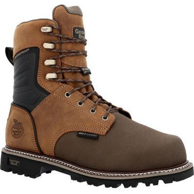 Georgia Men's Brute 8" Composite Toe Waterproof MG Work Boot- Brown- GB00643 8 / Medium / Brown - Overlook Boots