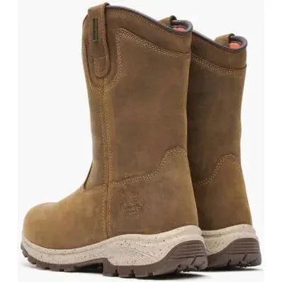 Georgia Women's Eagle Trail 10" Soft Toe Waterproof Pull On Work Boot -Brown- GB00645 - Overlook Boots