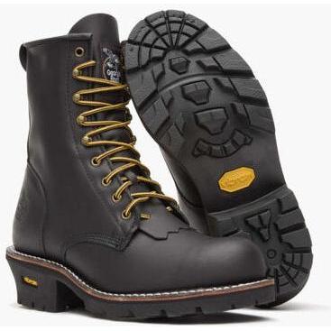 Georgia Men's Forestry 8" Soft Toe Logger Work Boot- Black- GB00648 - Overlook Boots