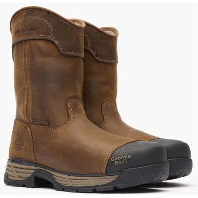 Georgia Men's Durablend Edge 10" Alloy Toe Waterproof Work Boot -Brown- GB00664 - Overlook Boots