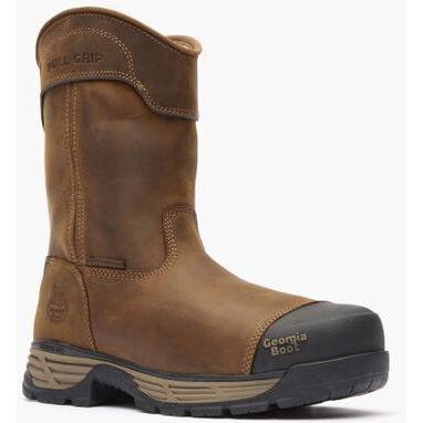 Georgia Men's Durablend Edge 10" Alloy Toe Waterproof Work Boot -Brown- GB00664 7 / Medium / Brown - Overlook Boots