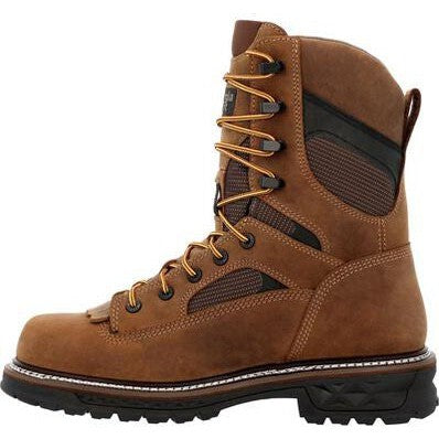 Georgia Men's LTX Logger 9" Soft Toe Waterproof Work Boot- Brown- GB00668 - Overlook Boots
