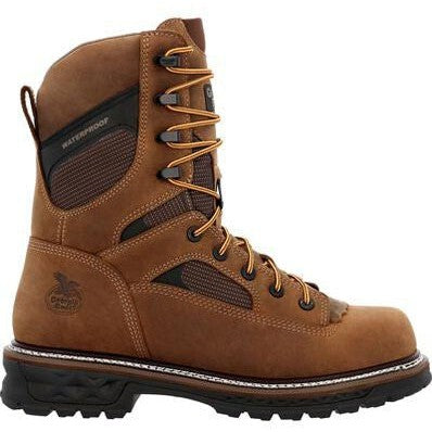 Georgia Men's LTX Logger 9" Soft Toe Waterproof Work Boot- Brown- GB00668 - Overlook Boots